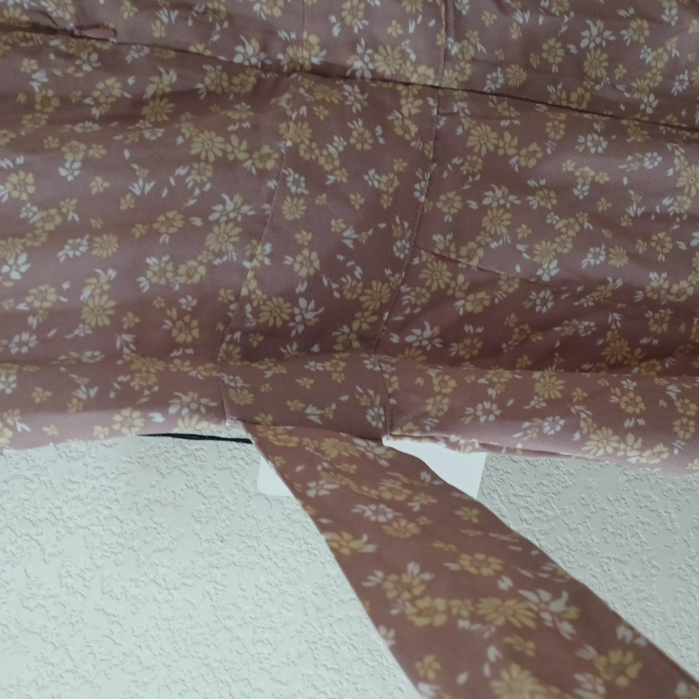 New Cotton Candy LA pink floral jumpsuit size large - Picture 7 of 9